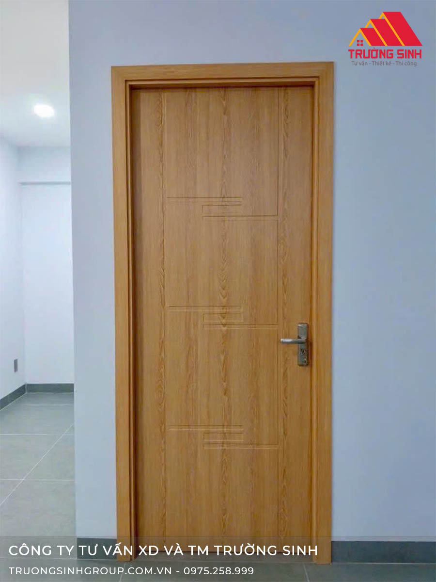 Cửa huỳnh âm Composite màu nâu